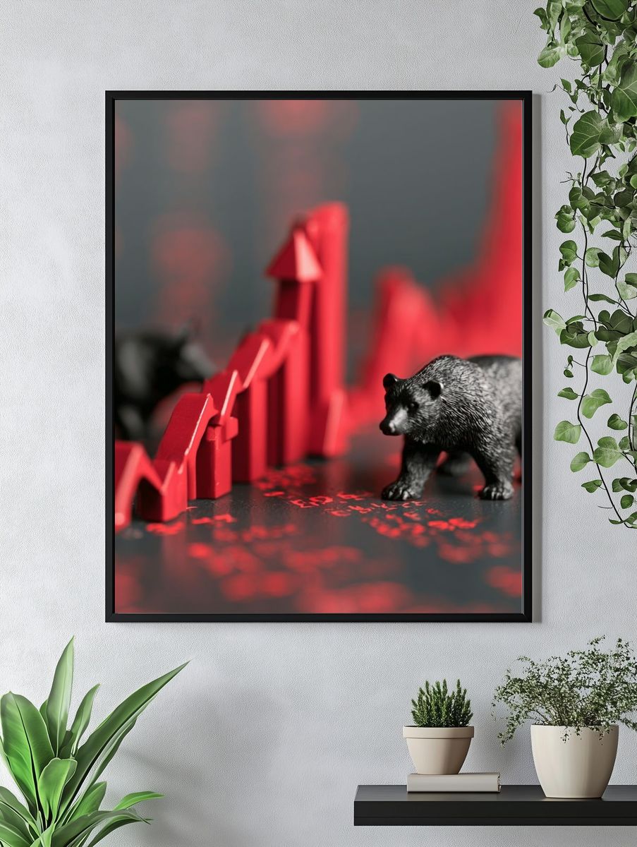 Bear Market Crash Photography Poster. — room view 4