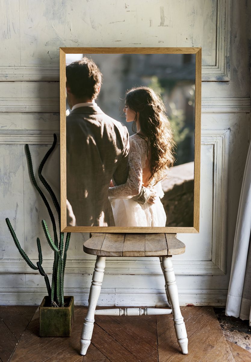 Romantic Wedding Couple Photography Poster. — room view 1