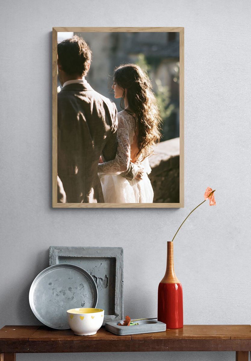 Romantic Wedding Couple Photography Poster. — room view 3