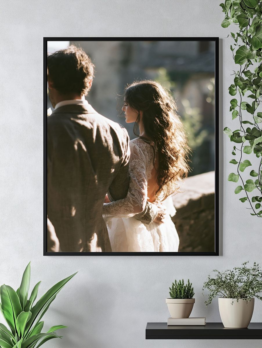 Romantic Wedding Couple Photography Poster. — room view 4