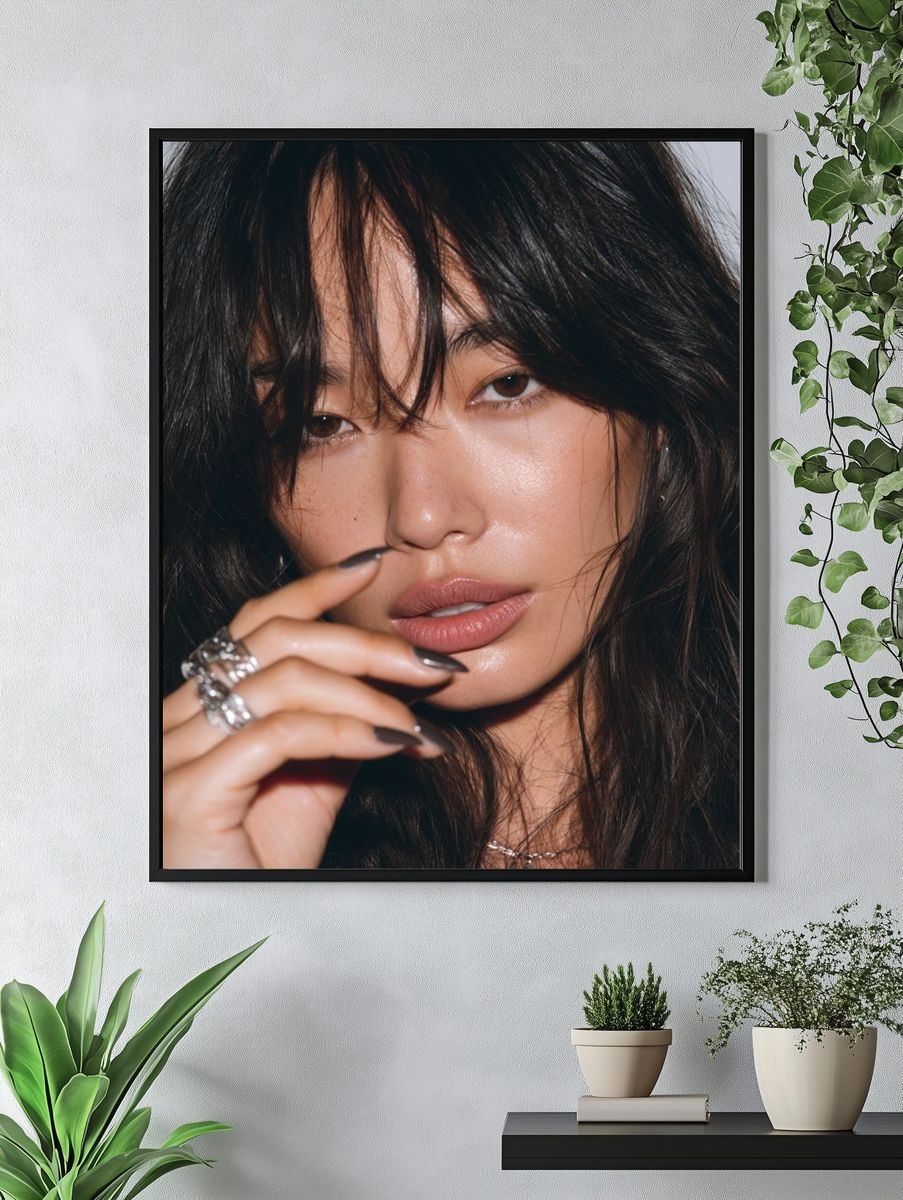 Moody Fashion Portrait Poster. — room view 4