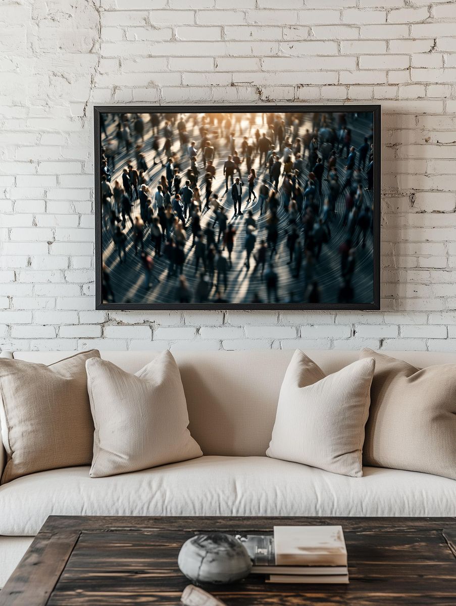 Crowd in Motion Photography Poster. room preview