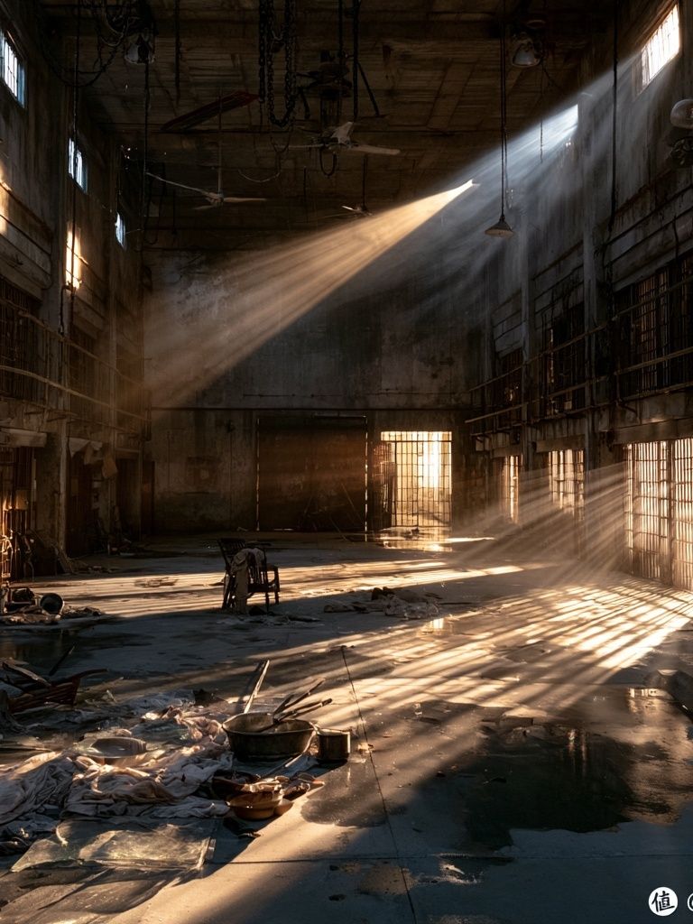Abandoned Industrial Hallway Photography Poster. poster — photography art