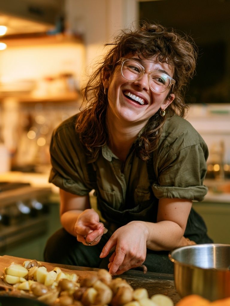 Smiling Home Cook Photography Poster. poster — photography art