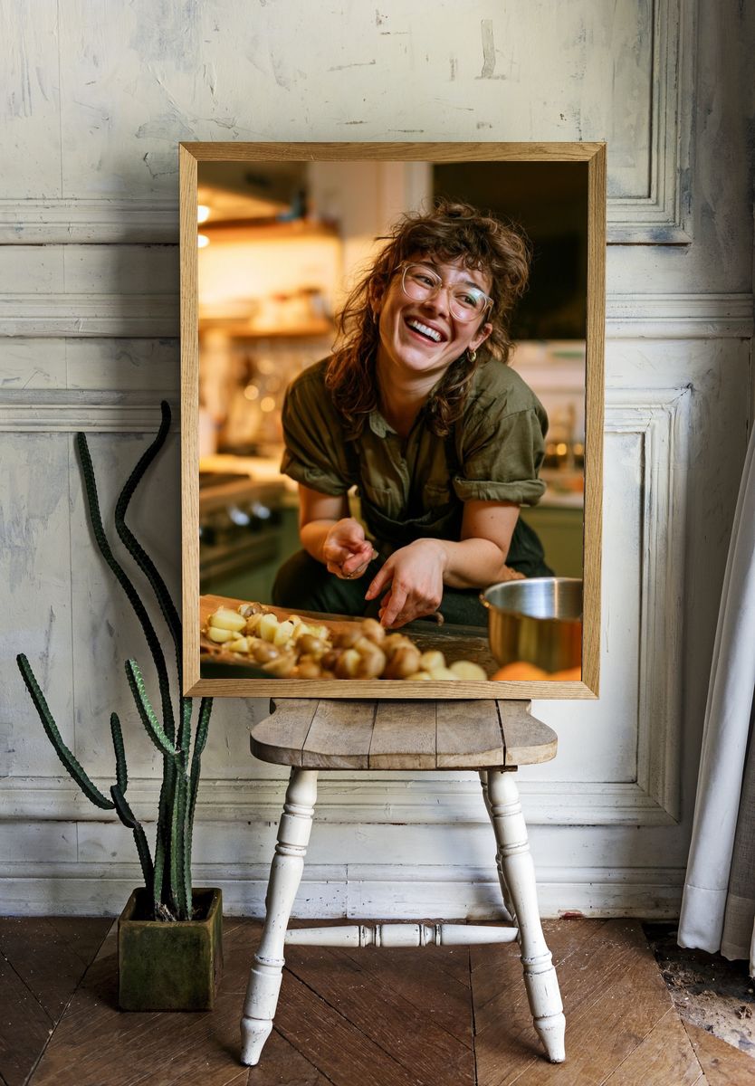 Smiling Home Cook Photography Poster. — room view 1