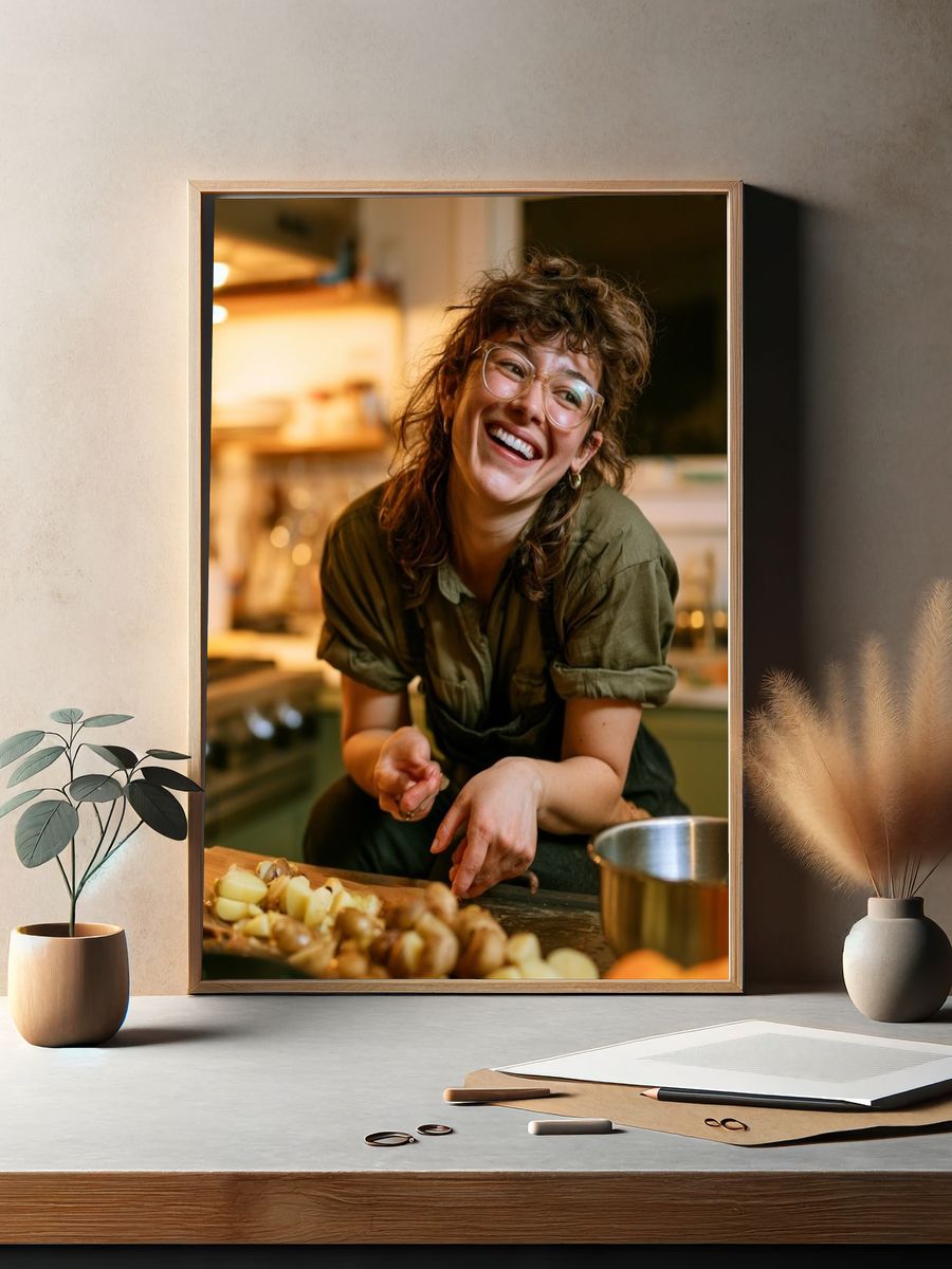Smiling Home Cook Photography Poster. — room view 2
