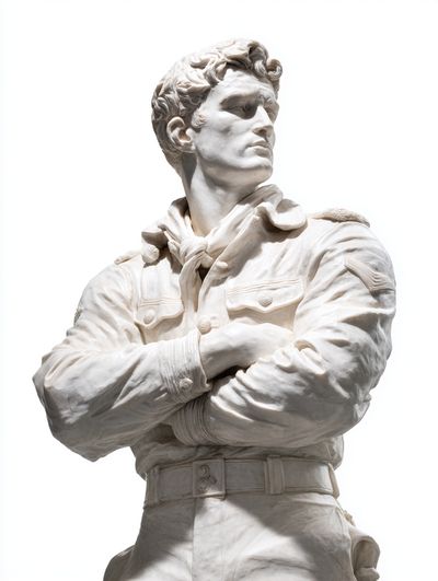 Marble Hero Bust Photography Poster. poster print