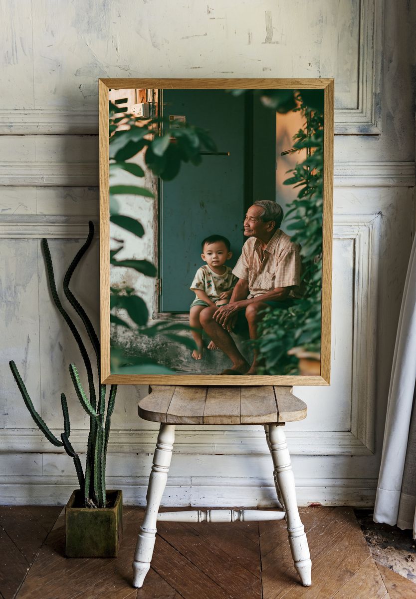 Quiet Family Moment Photography Poster. — room view 1