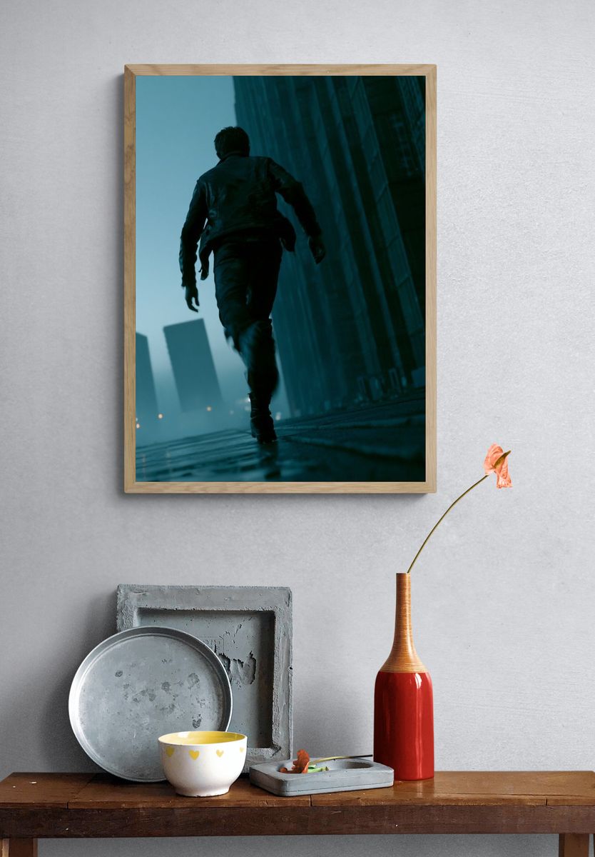 Rainy City Runner Photography Poster. — room view 3