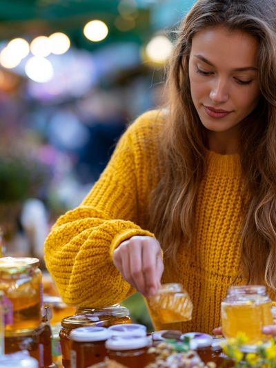 Honey Market Portrait Photography Poster. poster print