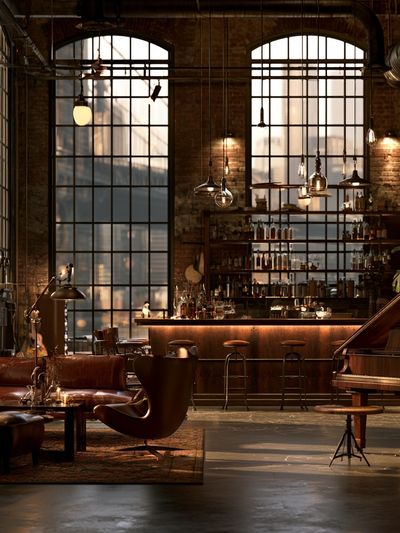 Industrial Loft Lounge Photography Poster. poster
