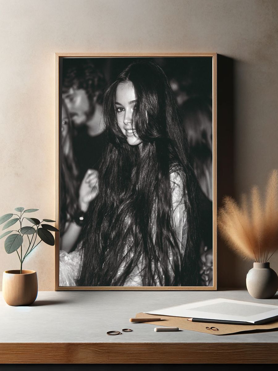 Black and White Party Portrait Poster. — room view 2