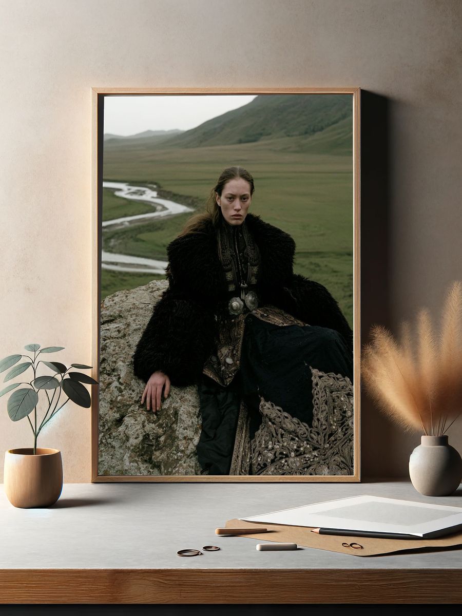 Misty Highland Portrait Print. — room view 2