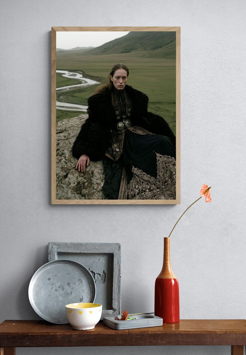 Misty Highland Portrait Print. — room view 3
