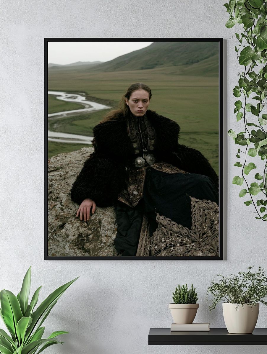 Misty Highland Portrait Print. — room view 4