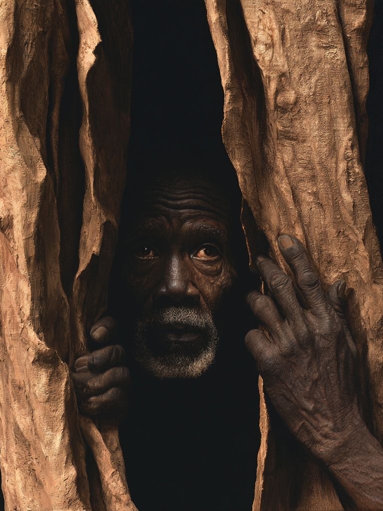 Hidden Elder Portrait Print. poster — photography art