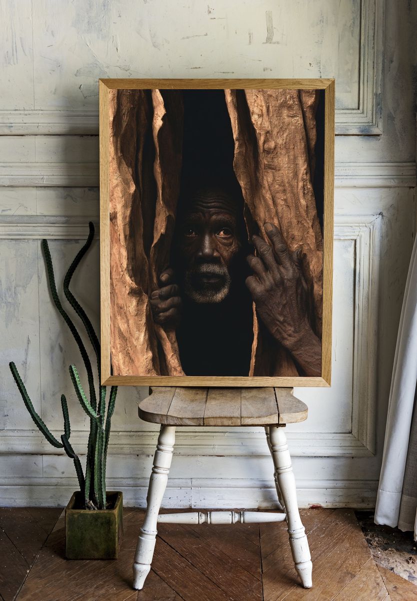 Hidden Elder Portrait Print. — room view 1