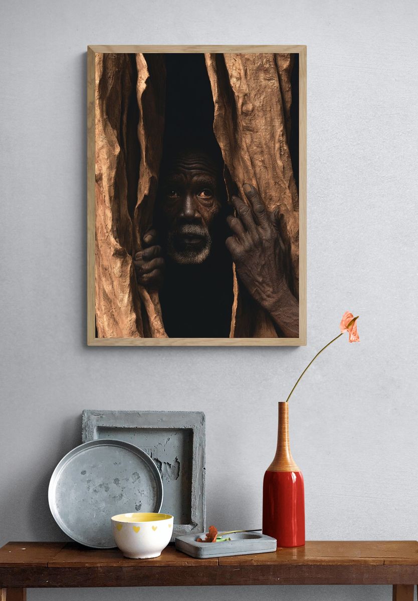 Hidden Elder Portrait Print. — room view 3
