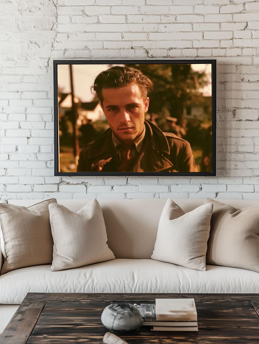Moody Male Portrait Photography Poster. room preview