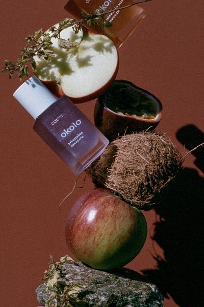 Floating Skincare Still Life Poster.