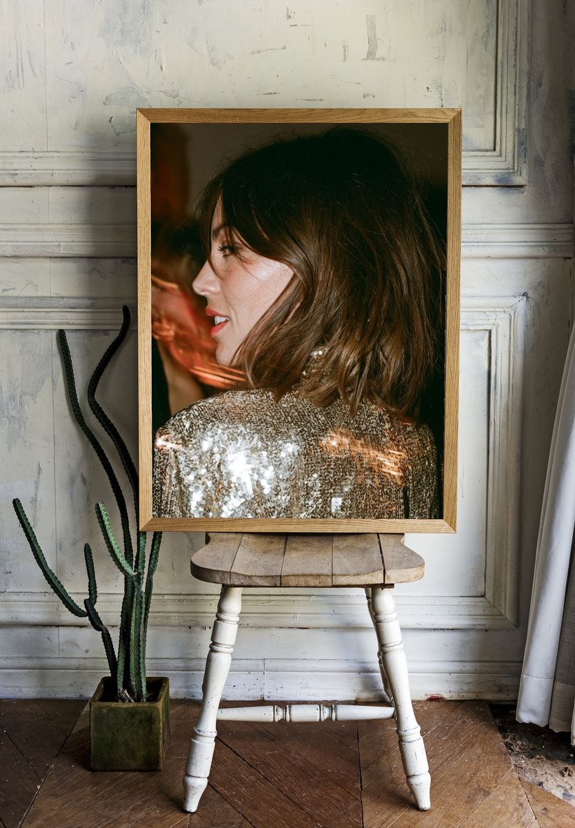 Sequin Portrait Photography Poster. room preview
