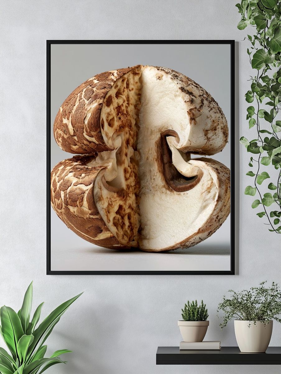 Mushroom Still Life Photography Poster. — room view 4