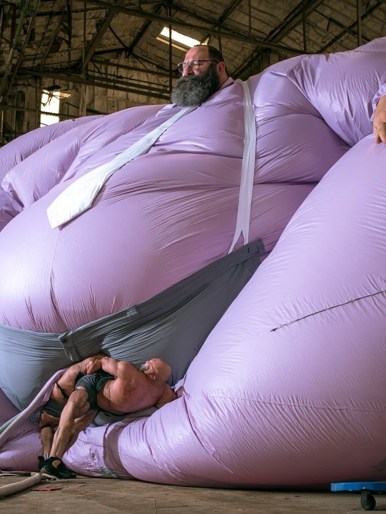 Inflatable Giant Figure Photography Poster. poster — photography art