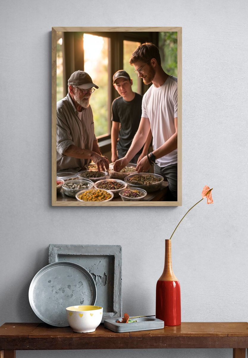 Herbal Gathering Photography Poster. — room view 3