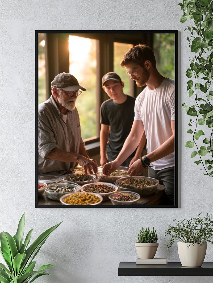 Herbal Gathering Photography Poster. — room view 4