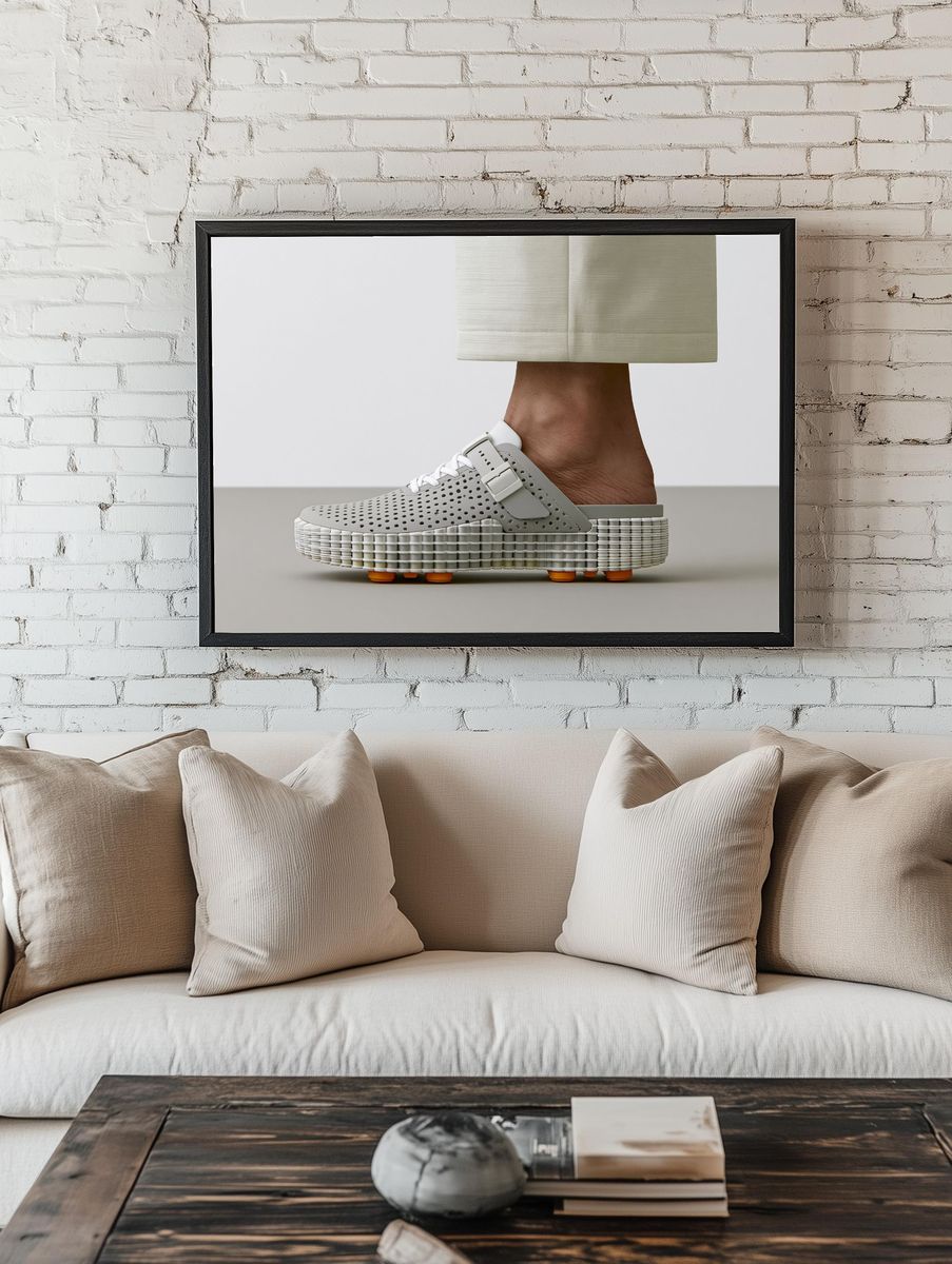 Minimalist Sneaker Photography Poster. — room view 1