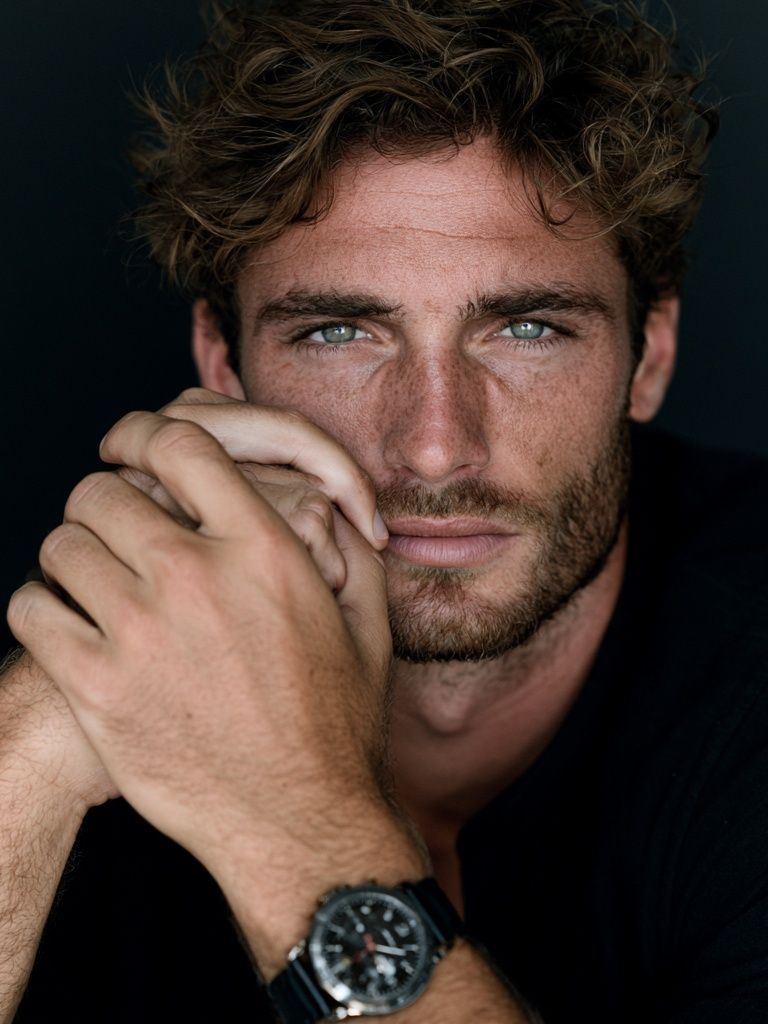 Moody Male Portrait Photography Poster. poster — photography art