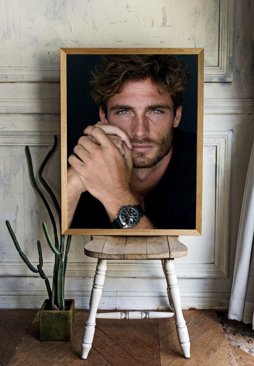 Moody Male Portrait Photography Poster. room preview
