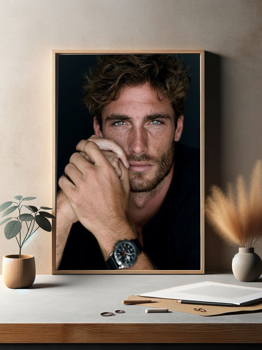 Moody Male Portrait Photography Poster. — room view 2