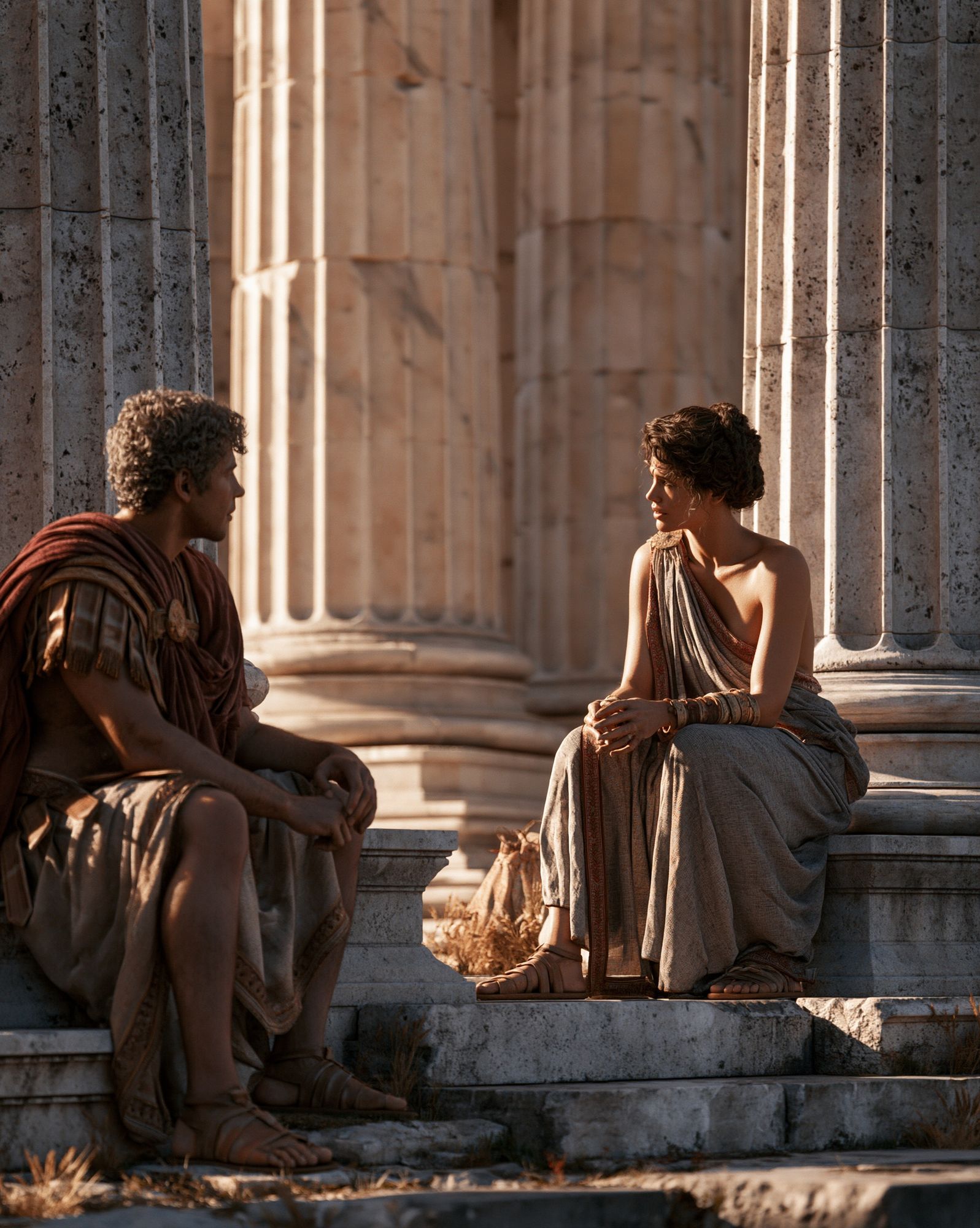 Ancient Greek Conversation Photography Poster. poster — photography art