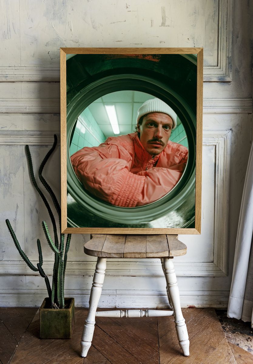 Laundromat Portrait Photography Poster. — room view 1