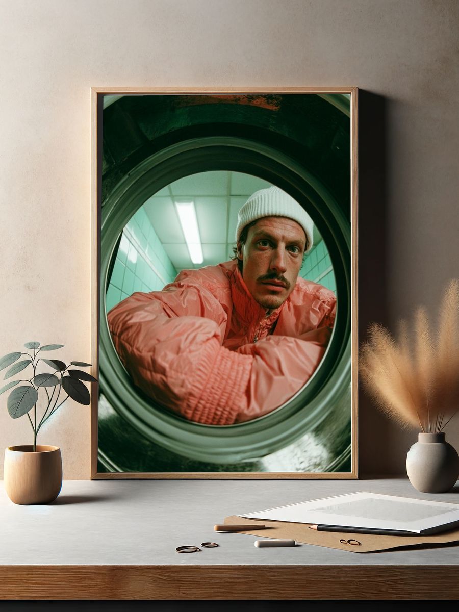 Laundromat Portrait Photography Poster. — room view 2