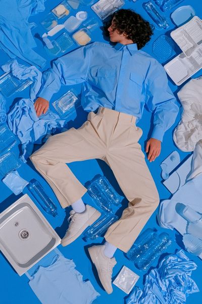 Blue Still Life Fashion Poster. poster