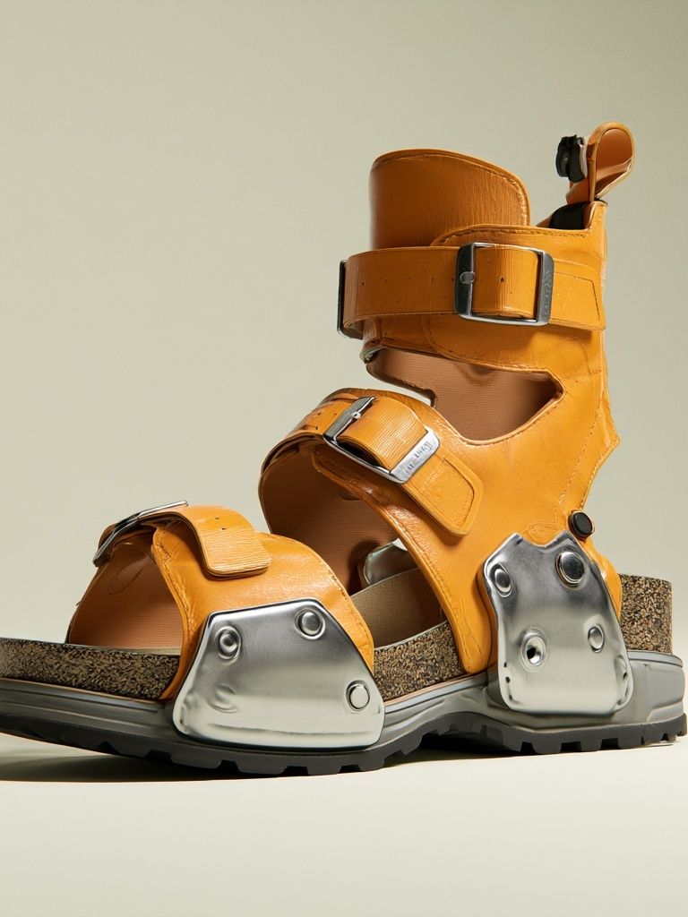 Orange Sandals Photography Poster. poster detail