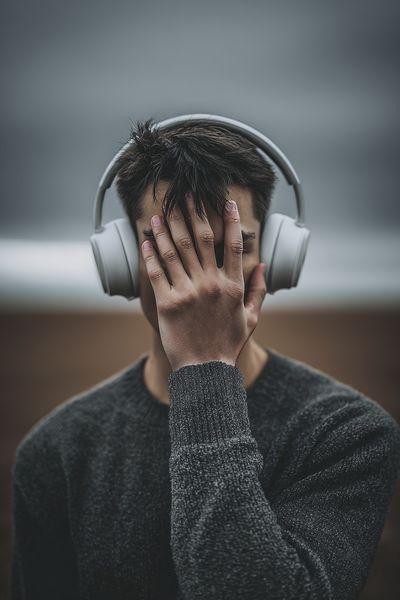 Headphone Portrait Photography Poster.