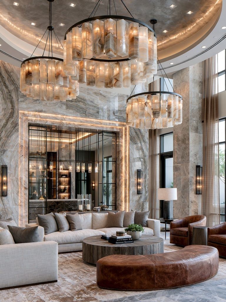 Luxury Marble Lobby Photography Poster. poster detail