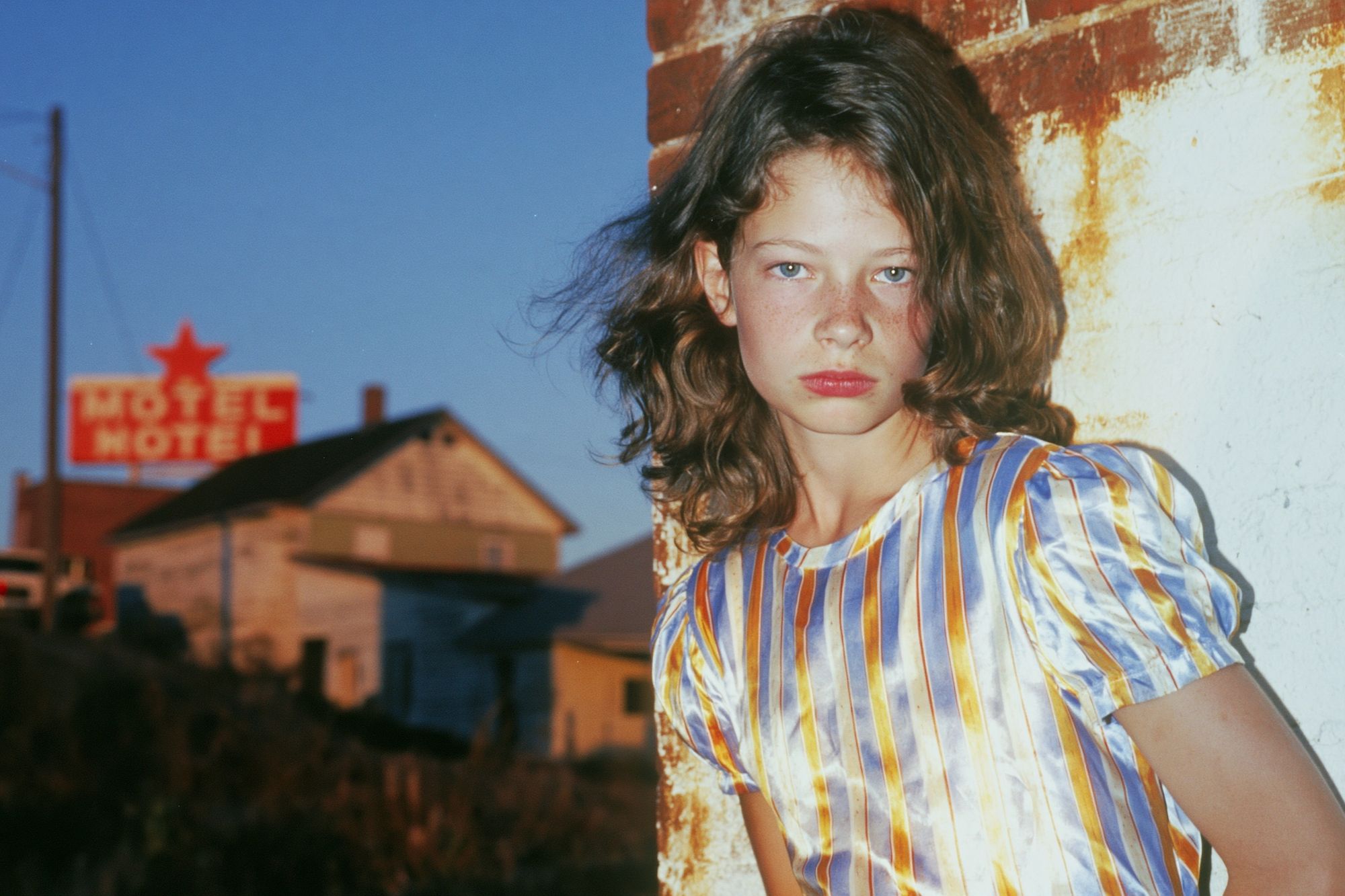 Moody Motel Portrait Photography Poster. poster detail
