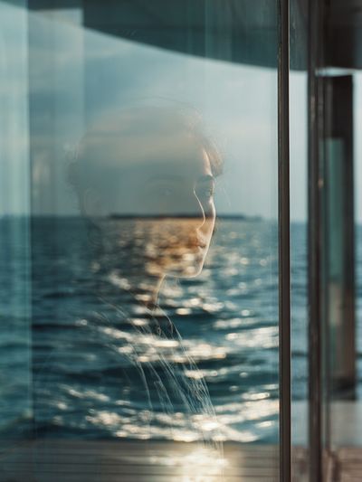 Seaside Reflection Photography Poster. poster print