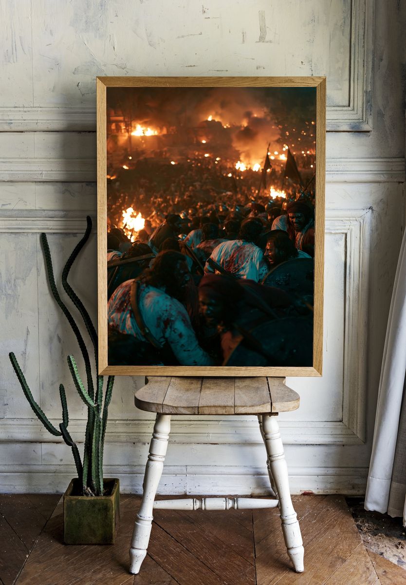 Battle at Night Photography Poster. — room view 1