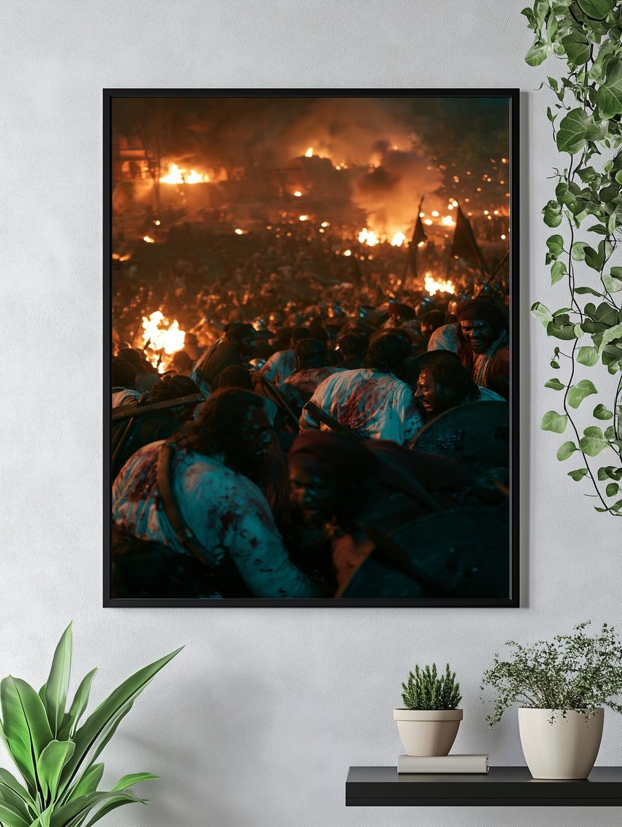 Battle at Night Photography Poster. — room view 4