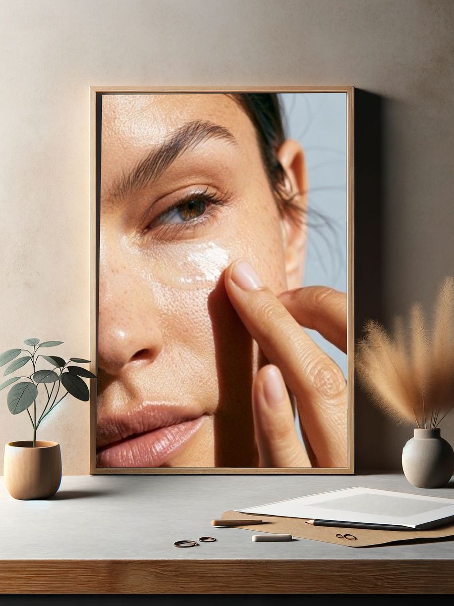 Skincare Close-Up Photography Poster. — room view 2