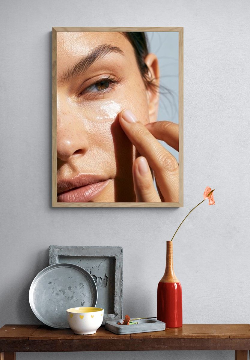 Skincare Close-Up Photography Poster. — room view 3