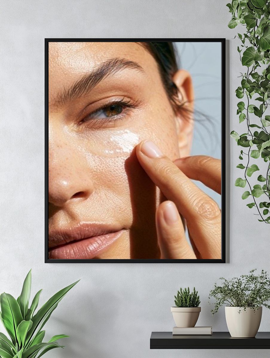 Skincare Close-Up Photography Poster. — room view 4