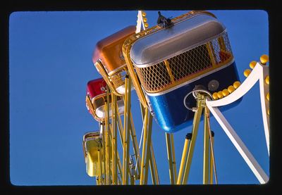 Ferris Wheel Against Blue Sky Poster.