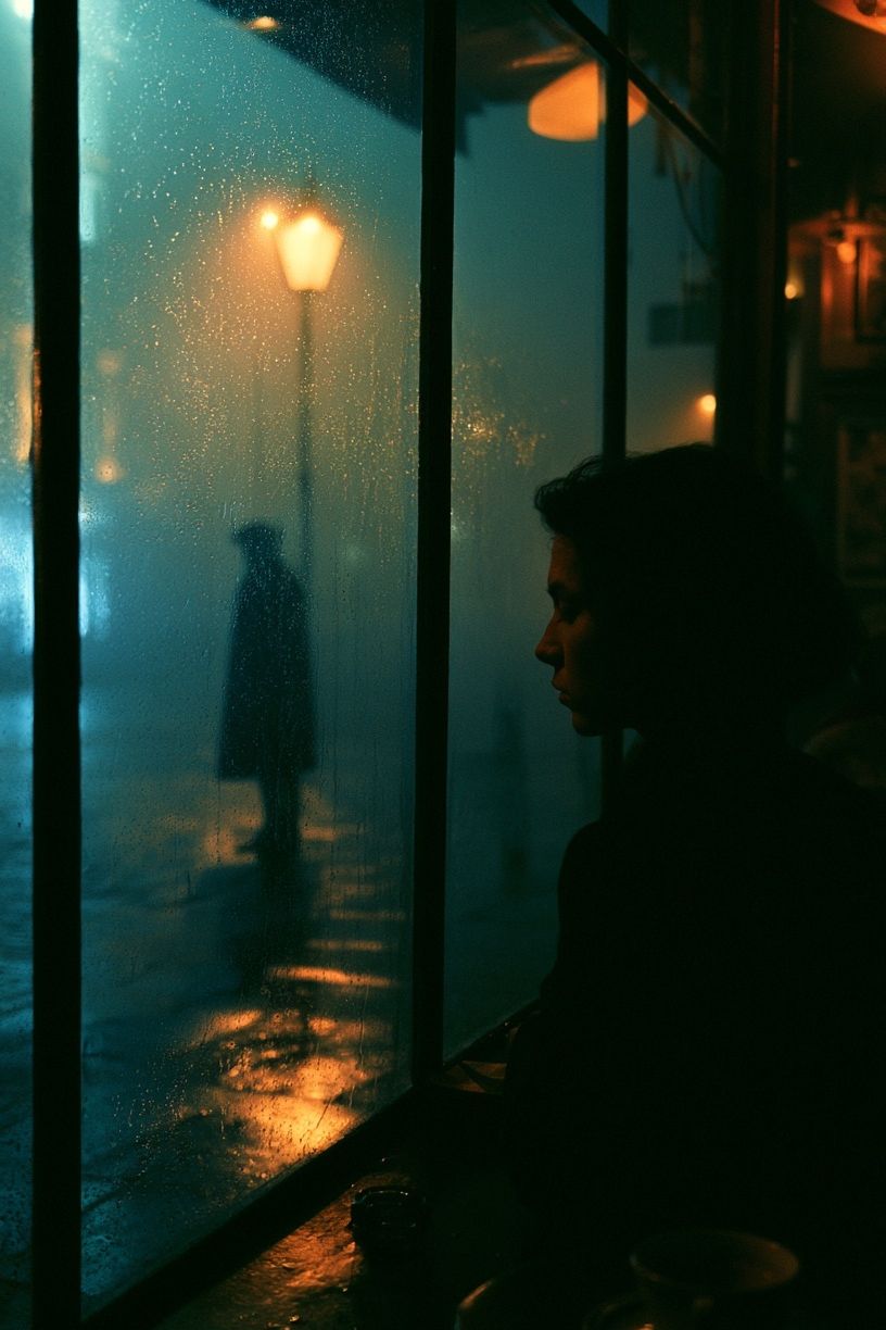 Rainy Window Portrait Photography Poster. poster — photography art