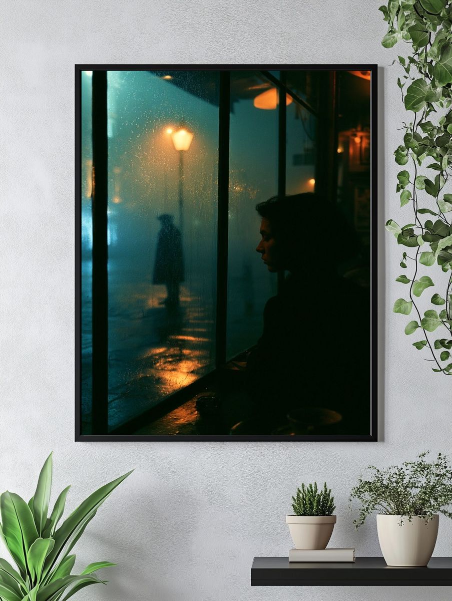 Rainy Window Portrait Photography Poster. — room view 4
